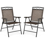 Patio Folding Sling Chair (2 or 4-Pack) – Costway 2PCS Folding Chairs Pa