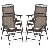 Patio Folding Sling Chair (2 or 4-Pack) – Costway Set of 4 Patio Folding