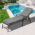 Adjustable Outdoor Patio Chaise Lounge Chair  – Gray