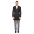 Men’s Double- or Single-Breasted Peacoat Wool Blend Dress Jacket – Single-Breast – Charcoal – Large