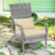 Outdoor Rattan Adirondack Chair (1- or 2-Pack) – Grey-1 Pack