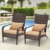 Outdoor Rattan Adirondack Chair (1- or 2-Pack) – Brown-2 Pack