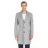 Men’s Double- or Single-Breasted Peacoat Wool Blend Dress Jacket – Single-Breast – Light Grey – X-Large