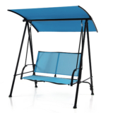 2-Seat Patio Swing with Adjustable Canopy – Patio Swing Porch NY