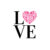 Paw Print Heart Matte Cardstock Textual Art Poster – Love