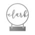 Personalized Round Tabletop Name Sign (3 Sizes/4 Colors) – Name Only Style / 12 inch Raw