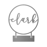 Personalized Round Tabletop Name Sign (3 Sizes/4 Colors) – Family Style / 12 inch Raw