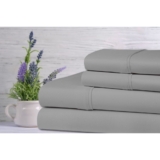 Lavender Scented Bamboo 4-Piece Sheet Set – Queen – Silver
