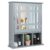Wall-Mounted Bathroom Storage Medicine Cabinet with Mirrors – Grey