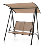 2-Seat Patio Swing with Adjustable Canopy – Patio Swing Porch BE
