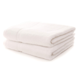 Cheer Collection 650 GSM Bath Towel (Set of 2) – White
