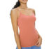 Women’s Stretchy Camisole Spaghetti Strap Tank Top (4-Pack) – Peach Medium