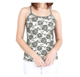 Women’s Spandex Nylon Seamless Camisole Lace Top – Sage