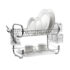Stainless Steel 2-Tier Dish Rack with Utensil Holder – 23-Inch