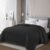 Solid Color Microfiber Down Alternative Blanket – King – Black