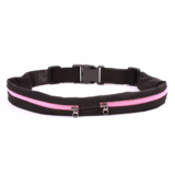 Dual Pocket Running Belt and Travel Fanny Pack – Rose Red