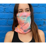 Sports Neck Gaiter Face Mask – Orange Yellow Tie Dye