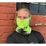 Sports Neck Gaiter Face Mask – Green Black Tie Dye