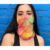 Sports Neck Gaiter Face Mask – Teal Cherry Tie Dye