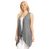 Women’s Lightweight Sleeveless Solid Open-Front Drape Vest Cardigan – Heather Dark Grey – 2XL