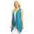 Women’s Lightweight Sleeveless Solid Open-Front Drape Vest Cardigan – Jade – Large