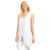Women’s Lightweight Sleeveless Solid Open-Front Drape Vest Cardigan – White – 2XL