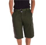 Designer Men’s Cargo Shorts with Twill Belt – Green – Size 38