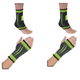 Flexible Stretch Joint Compression Sleeve Support Brace (Multi-Pack) – ANKLE x2 – PALM x2