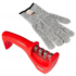 Kitchen Knife Sharpening Tool with Cut-Resistant Glove – Black