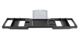 NewHome™ Bamboo Adjustable Width Bathroom Caddy Tray – Bathroom Caddy Tray – Black