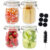 17- or 34-Ounce Glass Jars with Airtight Leak-Proof Lids – 34oz (4-Pack)