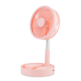 Height Adjustable Desk & Table Fan with Rechargeable Battery – Pink