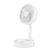 Height Adjustable Desk & Table Fan with Rechargeable Battery – White
