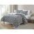 Bibb Home® 3-Piece Printed Reversible Quilt Set – King – White Trellis