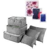 9-Piece Packing Cubes for Travel, Storage, and Organization – Gray