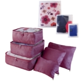 9-Piece Packing Cubes for Travel, Storage, and Organization – Burgundy