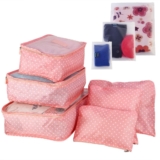 9-Piece Packing Cubes for Travel, Storage, and Organization – Pink Polka Dot