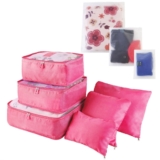 9-Piece Packing Cubes for Travel, Storage, and Organization – Hot Pink