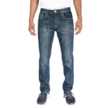 Men’s Slim Fit 5-Pocket Stretch Denim Jeans – Dark Vintage Wash – 28 W x 30 L