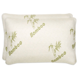 Bamboo Comfort® Bamboo Memory Foam Pillow – Bamboo Pillow – Queen 2 Pack