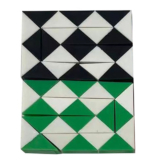 Ultra Mini Fidget Snake Cube Twist Puzzles (2-Pack) – Black/Green