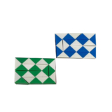 Ultra Mini Fidget Snake Cube Twist Puzzles (2-Pack) – Blue/Green