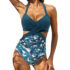 Women’s Tankini Monokini Swimsuit with Side Cutouts – RED / XXL