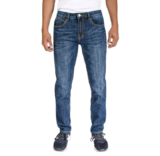 Men’s Slim Fit 5-Pocket Stretch Denim Jeans – Indigo Medium Wash – 36 W x 32 L