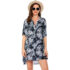 Women’s Pullover Swim Beachwear Cover-up Tunic Dress – BLACK#2 / M