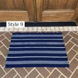 Woven Layering Rug – #9 Navy With White Stripes