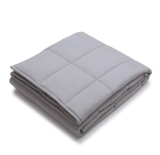 Kathy Ireland Weighted Blanket with Glass Beads – Silver – 48″ x 72″ 12 lb