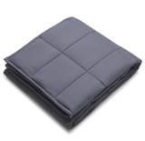 Kathy Ireland Weighted Blanket with Glass Beads – Grey – 60″ x 80″ 15 lb