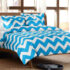 Chevron 7-Piece Comforter Set – Twin – White/Blue
