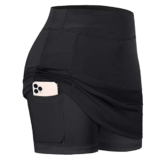 Women’s Active Skort with Inner Phone Pocket – BLACK / XXL